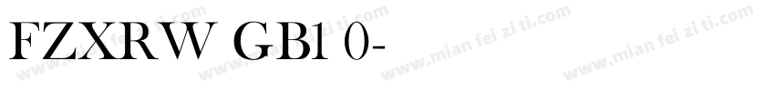 FZXRW GB1 0字体转换